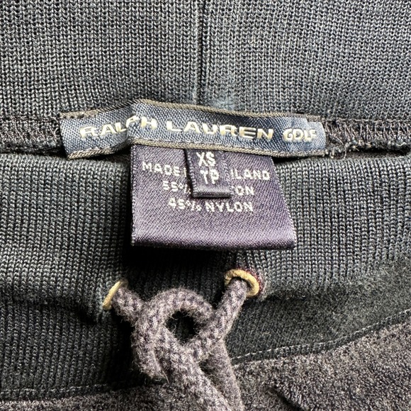 Vintage Y2K Ralph Lauren Golf Velour Track Pants XS Navy Blue‎ Stripe - Picture 3 of 14